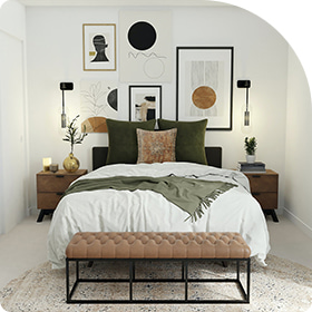 نمونه کار طراحی دکوراسیون داخلی اتاق خواب به سبک نئو کلاسیک